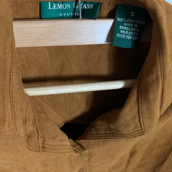 Faux-suede Vintage Button Down - Picture 2 of 3